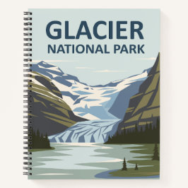 Glacier Nationalpark Reisen Notizblock