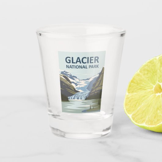 Glacier Nationalpark Reisen Schnapsglas (Vorderseite)