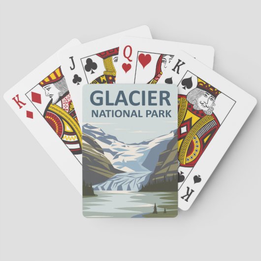 Glacier Nationalpark Reisen Spielkarten (Rückseite)