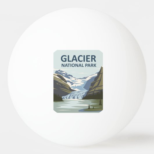 Glacier Nationalpark Reisen Tischtennisball (Vorderseite)