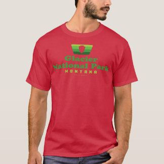 Glacier Nationalpark Retro Abzeichen Arrowhead Gre T-Shirt