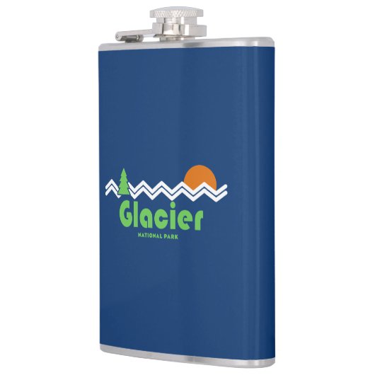Glacier Nationalpark Retro Flachmann (Links)
