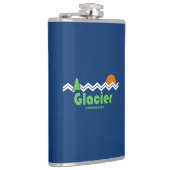 Glacier Nationalpark Retro Flachmann (Rechts)