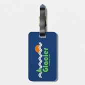 Glacier Nationalpark Retro Gepäckanhänger (Rückseite vertikal)