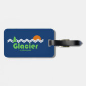 Glacier Nationalpark Retro Gepäckanhänger (Rückseite horizontal)