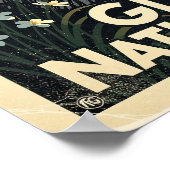 Glacier-Nationalpark Retro Poster (Ecke)