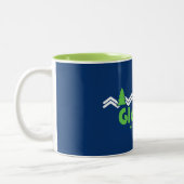 Glacier Nationalpark Retro Zweifarbige Tasse (Links)