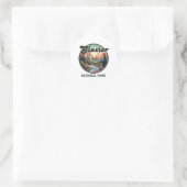 Glacier Nationalpark Runder Aufkleber (Tasche)