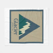 Glacier Nationalpark Rustikal Fleecedecke (Vorderseite (Horizontal))