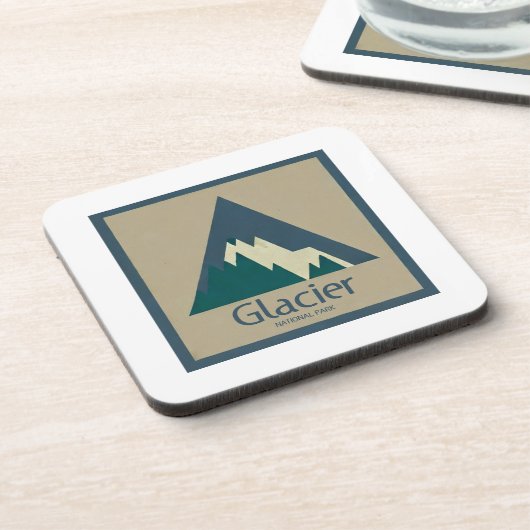 Glacier Nationalpark Rustikal Getränkeuntersetzer (Linke Seite)