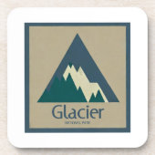 Glacier Nationalpark Rustikal Getränkeuntersetzer (Vorderseite)
