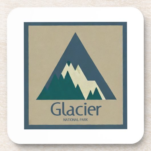 Glacier Nationalpark Rustikal Getränkeuntersetzer (Vorderseite)