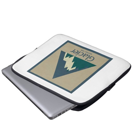 Glacier Nationalpark Rustikal Laptopschutzhülle (Vorne Knopf)