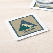 Glacier Nationalpark Rustikal Rechteckiger Pappuntersetzer (angewinkelt)