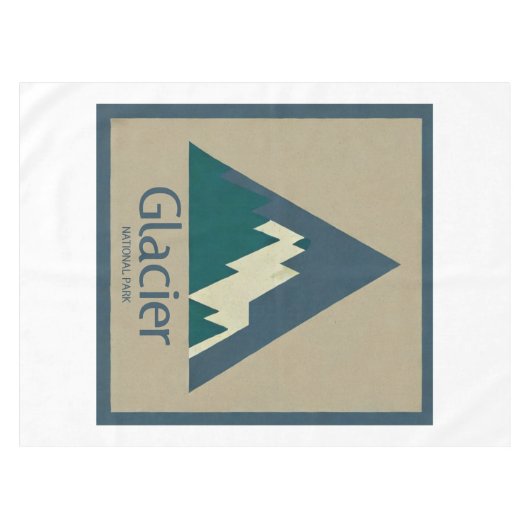 Glacier Nationalpark Rustikal Tischdecke (Vorderseite (Horizontal))