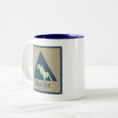 Glacier Nationalpark Rustikal Zweifarbige Tasse (Vorderseite Links)