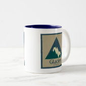 Glacier Nationalpark Rustikal Zweifarbige Tasse (VorderseiteRechts)