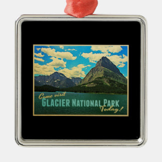 Glacier-Nationalpark Silbernes Ornament
