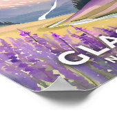 Glacier-Nationalpark | Spring Lavendel Watercolor Poster (Ecke)