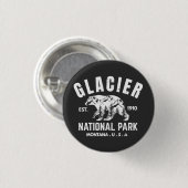 Glacier-Nationalpark USA Montana Button (Vorne & Hinten)