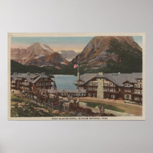 Glacier Nationalpark, viel M.Ü. - Gletscher-Hotel Poster