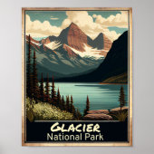 Glacier Nationalpark Vintag Poster (Vorne)