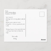 Glacier Nationalpark Vintag Sunset Postcard Postkarte (Rückseite)