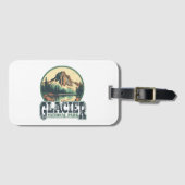 Glacier Nationalpark Vintage Gepäckanhänger (Vorderseite (Horizontal))