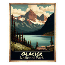 Glacier-Nationalpark Vintage