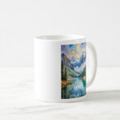 Glacier Nationalpark Watercolor Kaffeetasse (VorderseiteRechts)