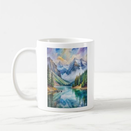 Glacier Nationalpark Watercolor Kaffeetasse (Links)