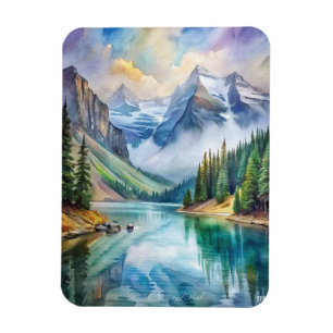 Glacier Nationalpark Watercolor Magnet