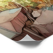 Glacier Nationalpark Watercolor Poster (Ecke)