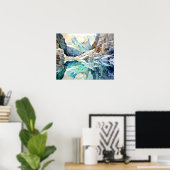 Glacier Nationalpark Watercolor Poster (Heimbüro)