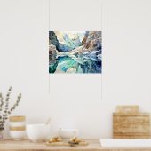 Glacier Nationalpark Watercolor Poster (Küche)