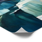 Glacier Nationalpark Watercolor Poster (Ecke)