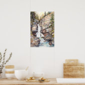 Glacier Nationalpark Watercolor Poster (Küche)