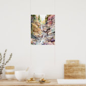 Glacier Nationalpark Watercolor Poster (Küche)