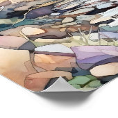 Glacier Nationalpark Watercolor Poster (Ecke)