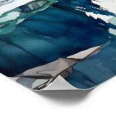 Glacier Nationalpark Watercolor Poster (Ecke)
