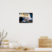 Glacier Nationalpark Waterfall Poster (Küche)
