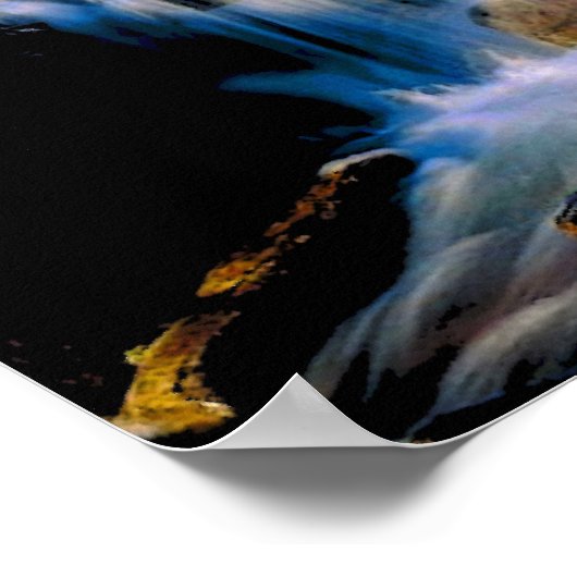 Glacier Nationalpark Waterfall Poster (Ecke)