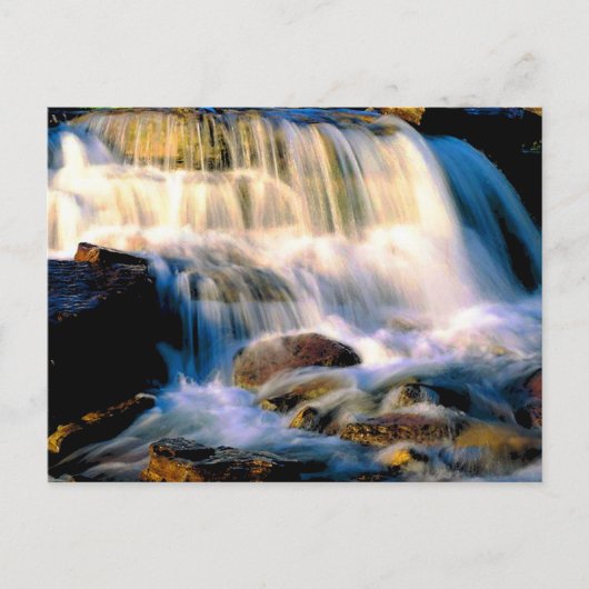 Glacier Nationalpark Waterfall Postkarte (Vorderseite)