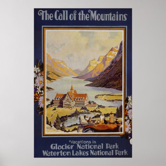 Glacier Nationalpark Waterton Seen Poster (Vorne)