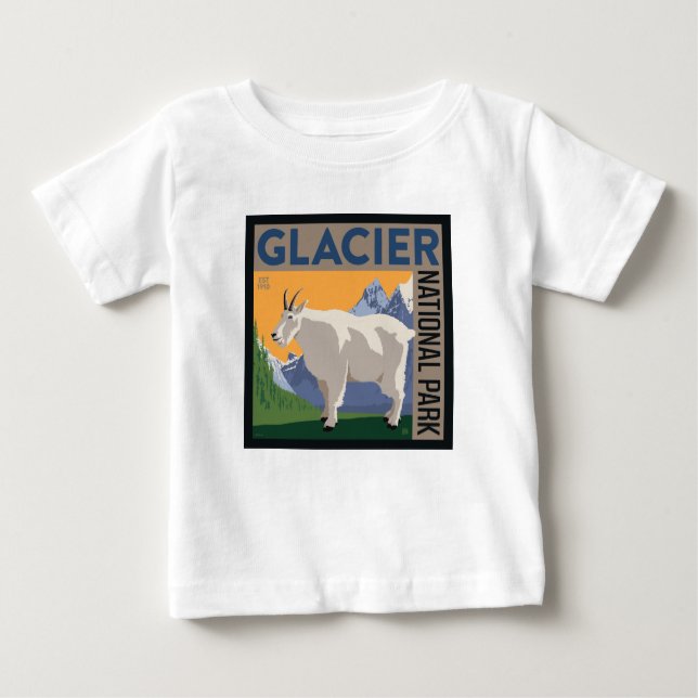 Glacier-Nationalpark | Ziege Baby T-shirt (Vorderseite)