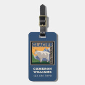 Glacier-Nationalpark | Ziege Gepäckanhänger (Vorderseite vertikal)