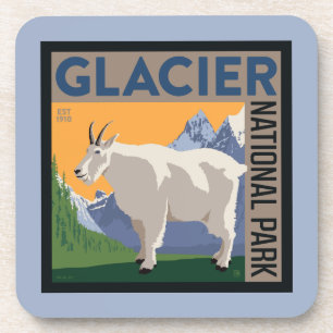 Glacier-Nationalpark Ziege Getränkeuntersetzer