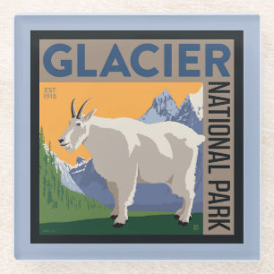 Glacier-Nationalpark Ziege Glasuntersetzer