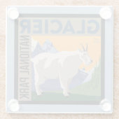 Glacier-Nationalpark | Ziege Glasuntersetzer (Rückseite)