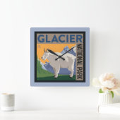 Glacier-Nationalpark | Ziege Quadratische Wanduhr (Zuhause)